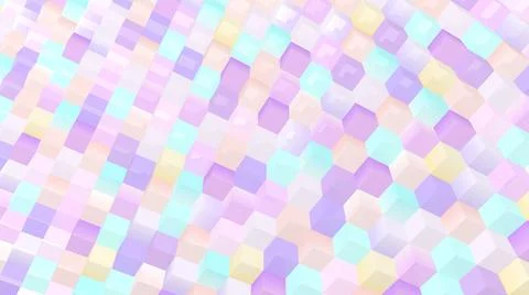 Cubes background. 3d abstract geometric square shapes. 3d blocks. イラスト素材