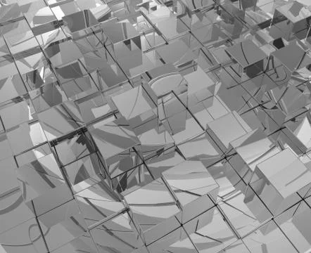 Cubes background - 3d illustration Stock Illustration