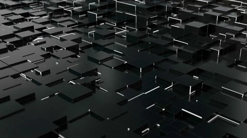 Cubes background with animated grid. Stock Footage 121094756
