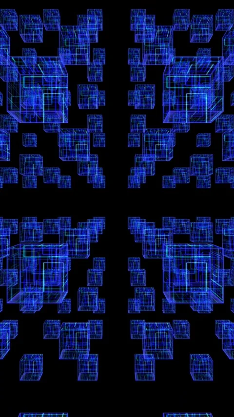 Cubes Background Motion Vertical Stock Footage 329796394