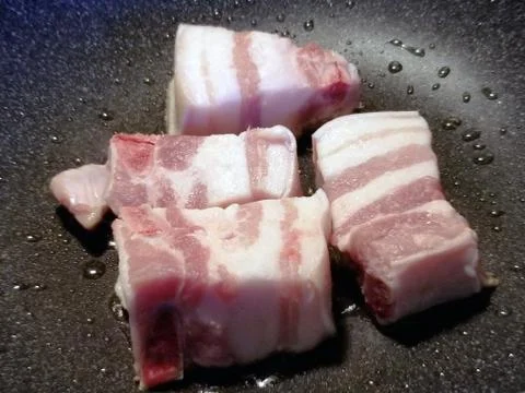 Cubes of Bacon (1) Stock Photos