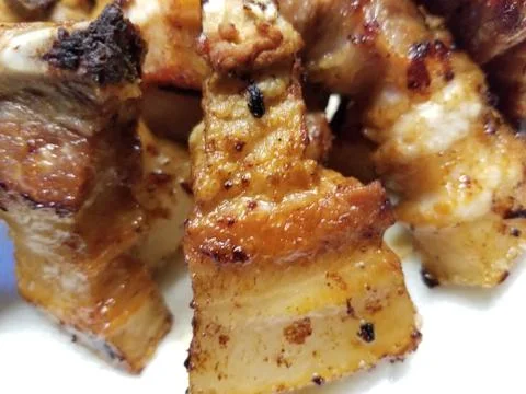 Cubes of Bacon (2) Stock Photos