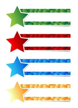 Cubes banner with star Illustrazione stock