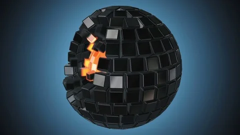 Cubes block. Assembling Big Data concept. Stock Footage 69958295