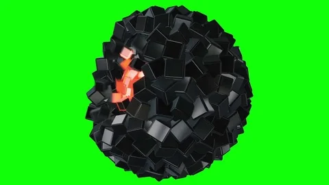 Cubes block. Assembling Big Data concept. Stock Footage 70376170