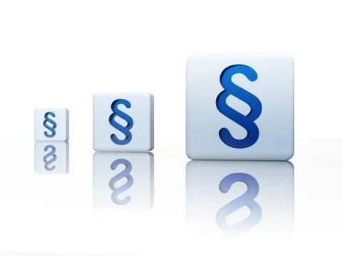 Cubes with blue paragraph signs Stock Illustration
