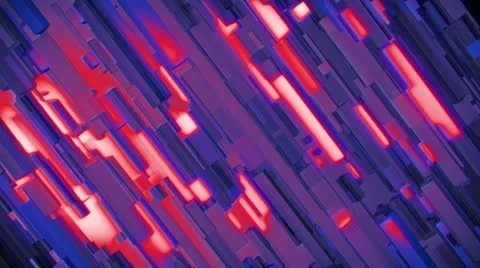 Cubes Blue Red Stock Footage 10600052