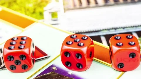 Cubes on the board game Vidéo 179469850