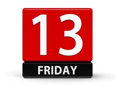 Cubes calendar 13th Friday Stock-Illustration