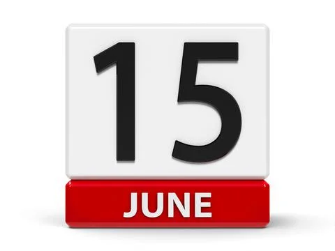 Cubes calendar 15th June Stock Illustration