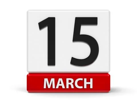 Cubes calendar 15th March Stock Illustration