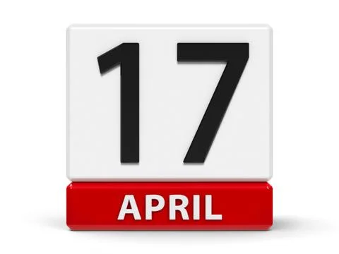 Cubes calendar 17th April Stock Illustration