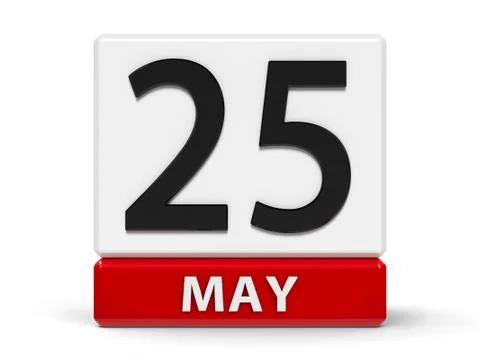 Cubes calendar 25th May Stock Illustration