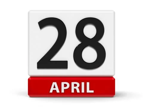 Cubes calendar 28th April Stock Illustration