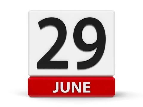 Cubes calendar 29th June Stock Illustration