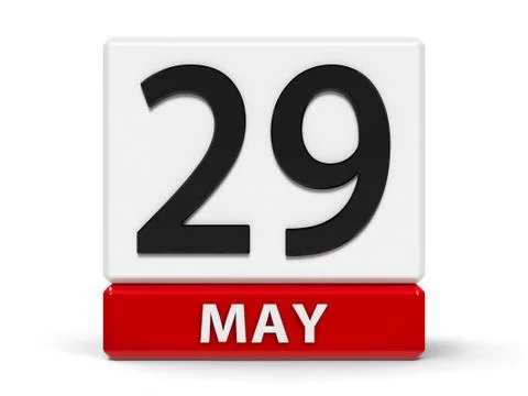 Cubes calendar 29th May Stock Illustration