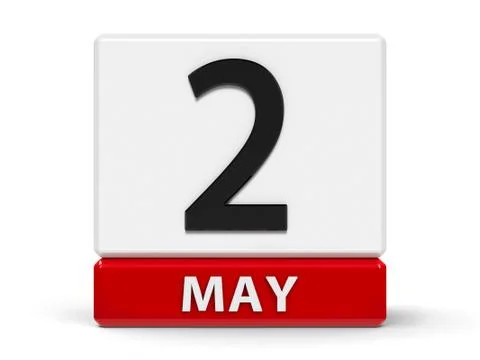 Cubes calendar 2nd May Stock Illustration