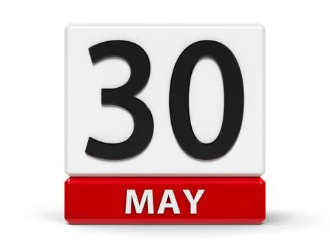 Cubes calendar 30th May Illustrazione stock