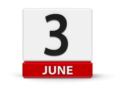 Cubes calendar 3rd June Stock Illustration