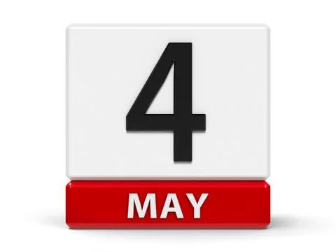 Cubes calendar 4th May Stock Illustration