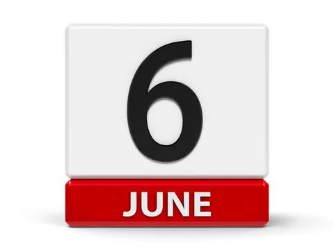 Cubes calendar 6th June Stock Illustration