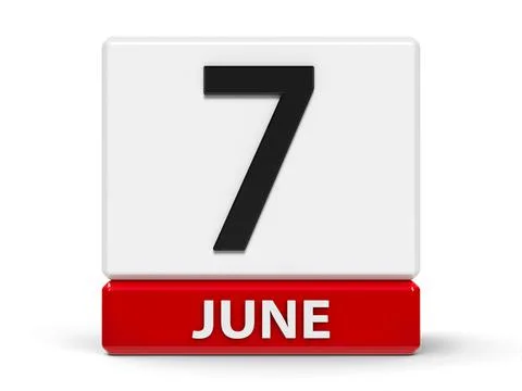 Cubes calendar 7th June Stock Illustration