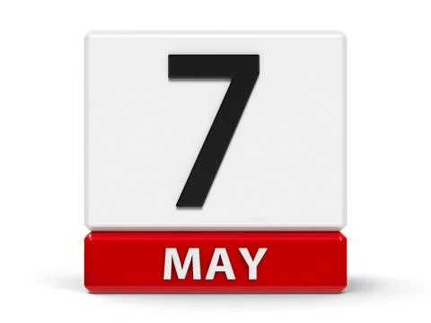 Cubes calendar 7th May Stock Illustration