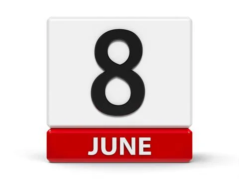 Cubes calendar 8th June Stock Illustration