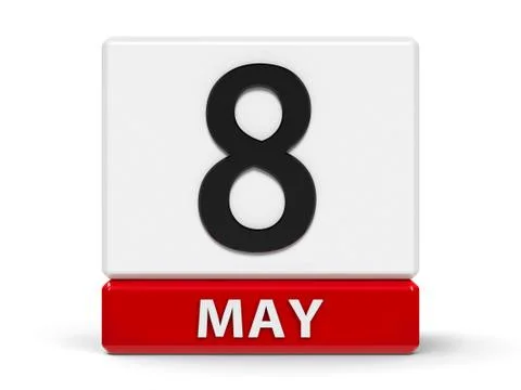 Cubes calendar 8th May Stock Illustration