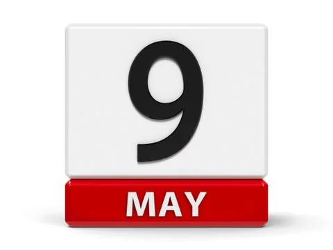 Cubes calendar 9th May Stock Illustration
