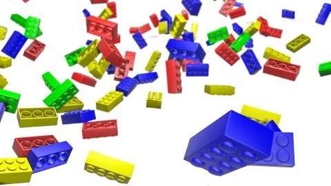 Cubes of children's designers. 3D rendering Illustrazione stock