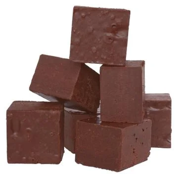 Cubes of chocolate Stock Photos