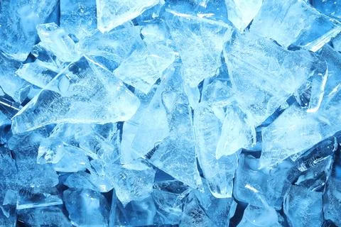Cubes of clear ice as background, closeup Stock Photos