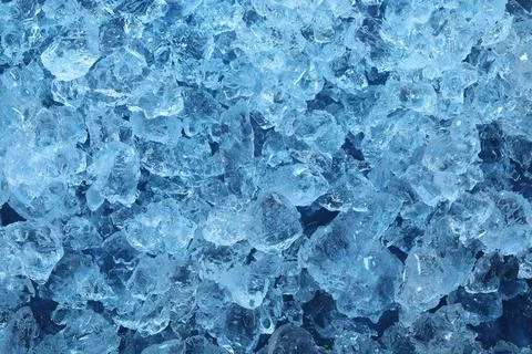 Cubes of clear ice as background, closeup Stock Photos