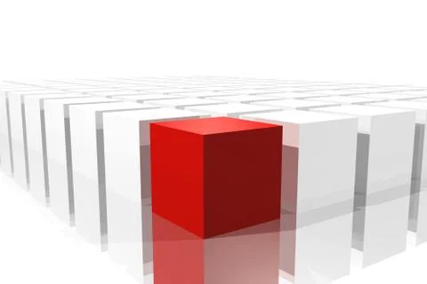 Cubes Concept of difference Stock Illustration