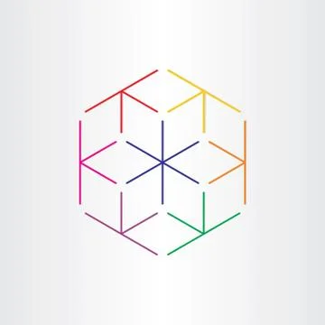 Cubes in cube optical illusion Stock Illustration