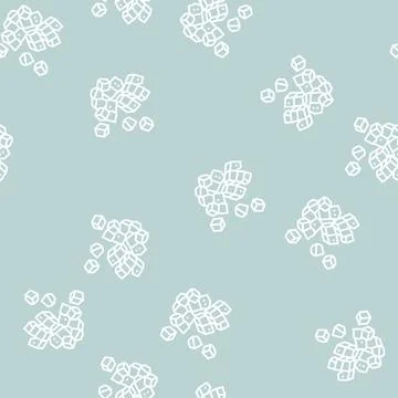 Cubes cut eggplant line seamless pattern Stock Illustration