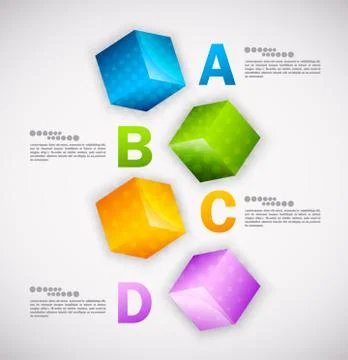 Cubes design. Infographic Illustrazione stock