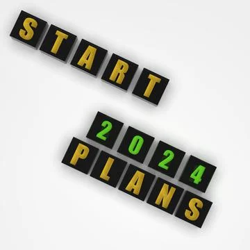 Cubes, dice or blocks with goals 2022 on nice texture Stock Photos