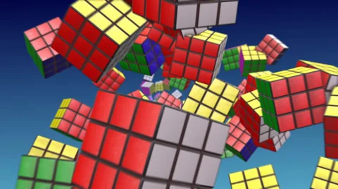 Cubes falling with alpha 動画素材 33822933