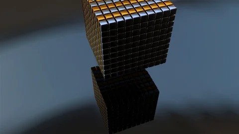 Cubes falling  Smashing And Breaking Apart Stock Footage 107893894