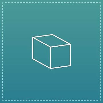 Cubes flat icon Stock Illustration