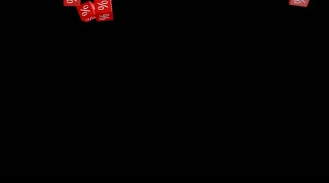 Cubes in flight with the symbol of a possible offer Video stock 12432938