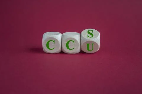 Cubes form the expression CCU and CCS Stock Photos