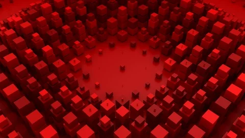 Cubes Form A Wave Stock Footage 123512375