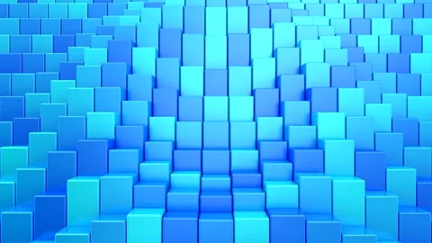 Cubes Form a Wave Stock Footage 270736570