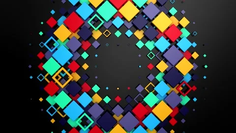 Cubes Form a Wave Stock Footage 277798238