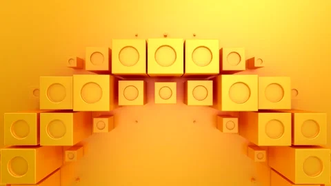 Cubes Form a Wave Stock Footage 327291138