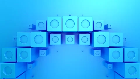 Cubes Form a Wave Stock Footage 327291276