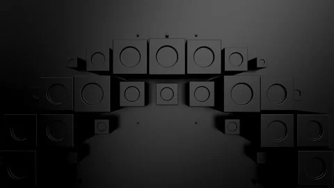 Cubes Form a Wave Stock Footage 327291400